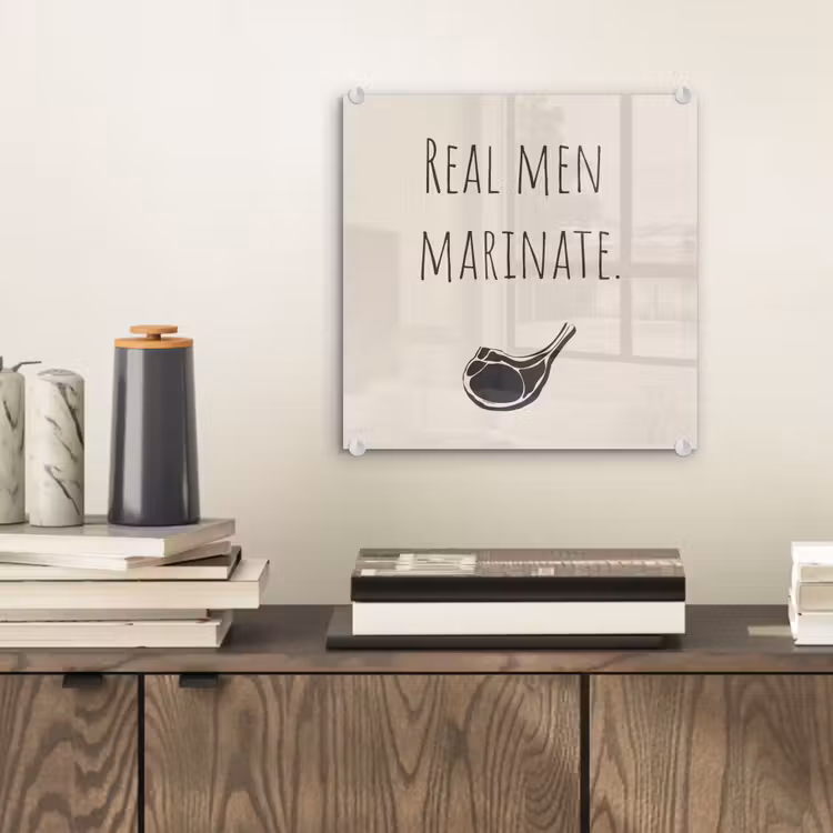 Vlees - Minimalistisch - Beige - Quote plexiglas 5mm klein -sfeer1