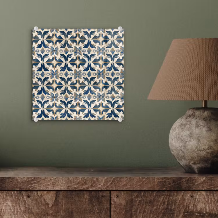 Tegel - Patroon - Blauw - Beige plexiglas 5mm klein 11 -sfeer3