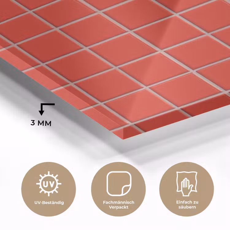 Tegel - Patroon - Kersen - Rood plexiglas 5mm klein 11 -wsfeer2_DE
