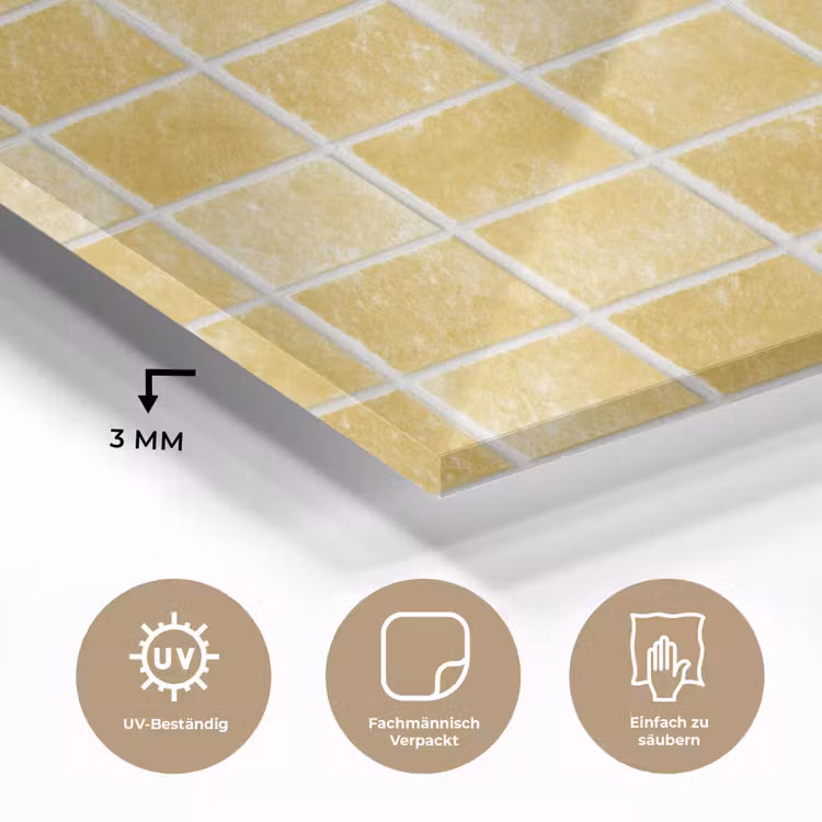 Tegels - Mozaïek - Textuur - Goudgeel plexiglas 5mm klein 11 -wsfeer2_DE