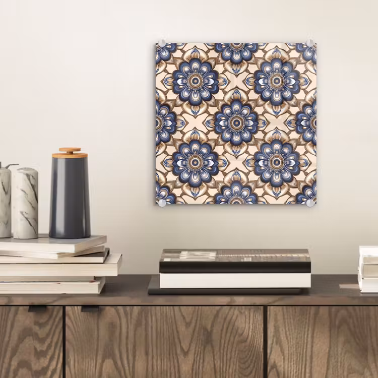 Floraal - Ornament - Blauw plexiglas 5mm klein 11 -sfeer1