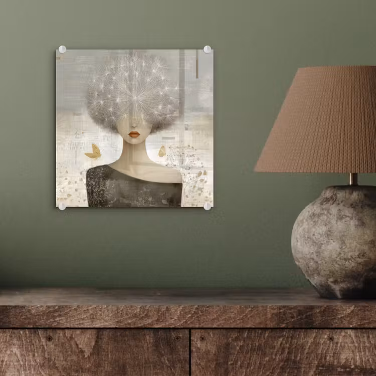Pluis - Vrouw - Beige plexiglas 5mm klein -sfeer3