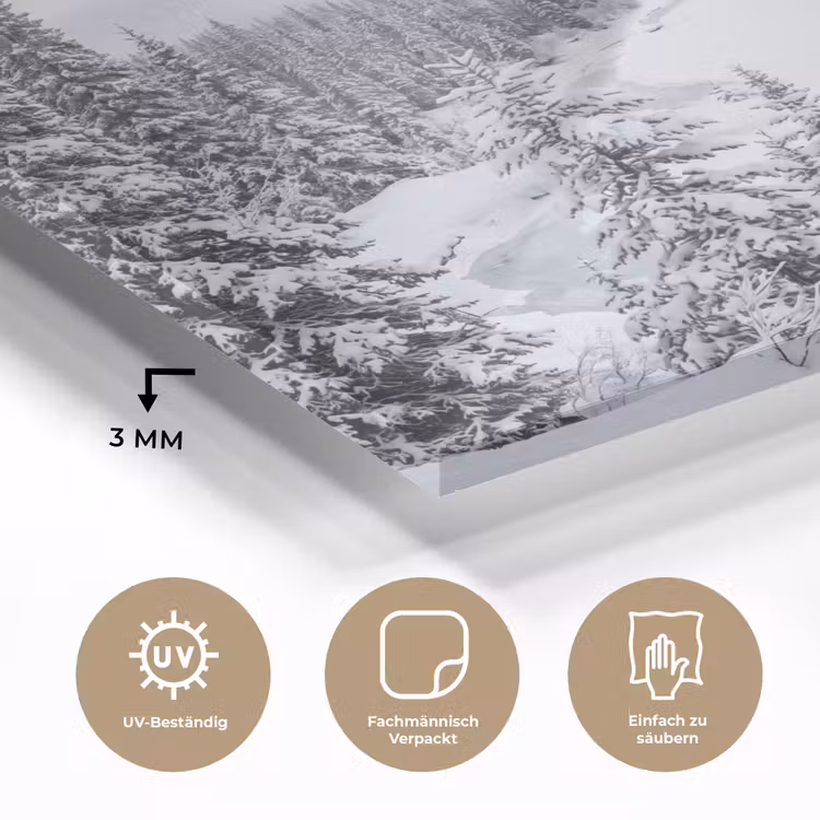 Rivier - Bevroren - Landschap - Winter plexiglas 5mm klein -wsfeer2_DE