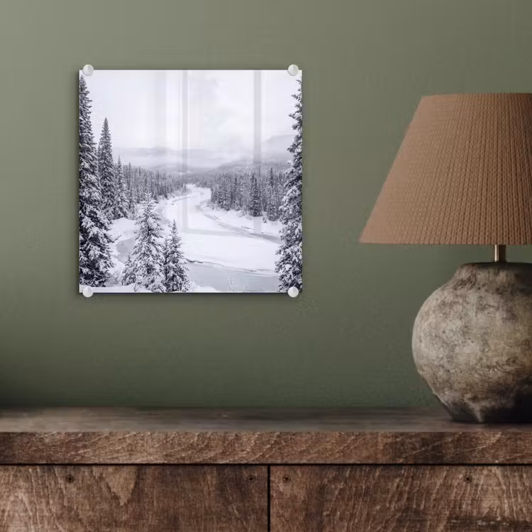 Rivier - Bevroren - Landschap - Winter plexiglas 5mm klein -sfeer3