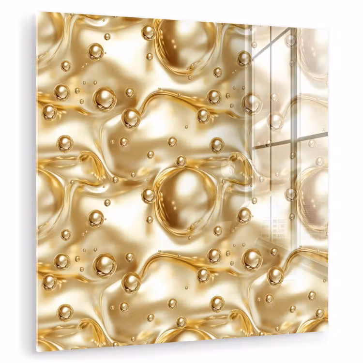 Vloeibaar - Druppels - Goud plexiglas 5mm klein 11 -zzzproduct_nieuw