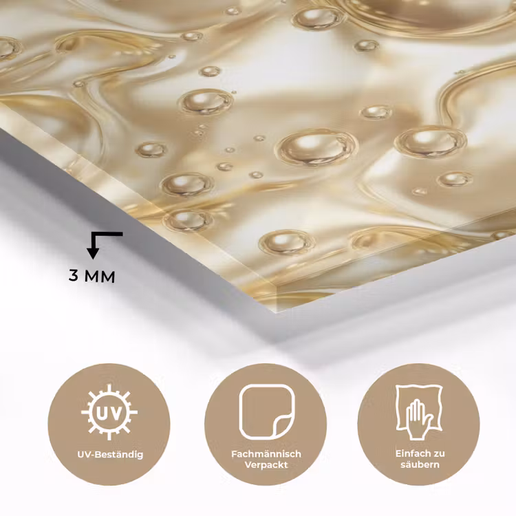 Vloeibaar - Druppels - Goud plexiglas 5mm klein 11 -wsfeer2_DE