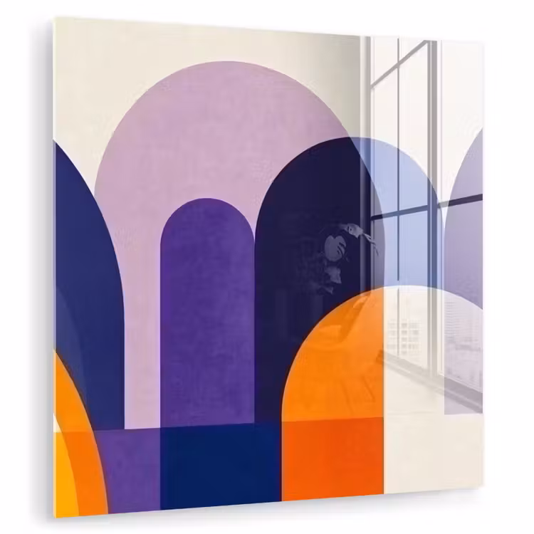 Vormen - Abstract - Grafisch - Oranje plexiglas 5mm klein -zzzproduct_nieuw