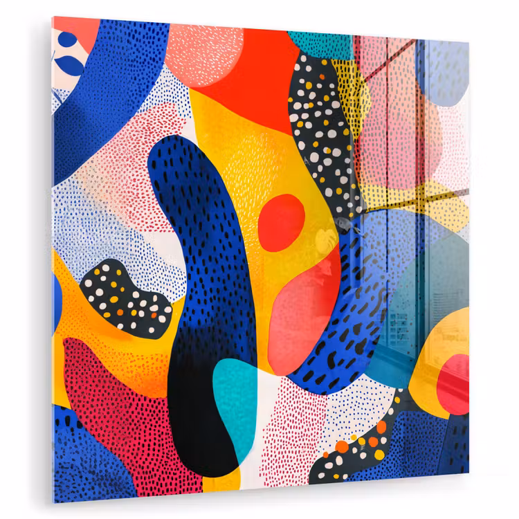 Vormen - Abstract - Stippels - Blauw plexiglas 5mm klein -zzzproduct_nieuw