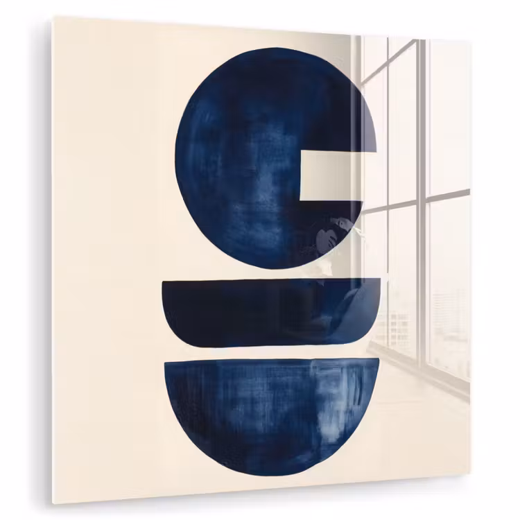 Vormen - Blauw - Abstract plexiglas 5mm klein -zzzproduct_nieuw