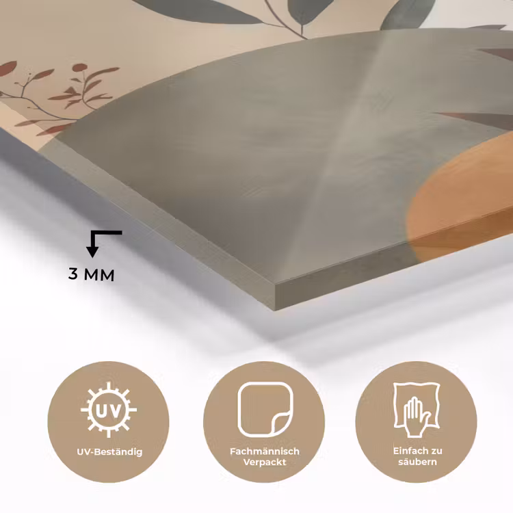 Vormen - Rond - Bladeren - Beige plexiglas 5mm klein -wsfeer2_DE