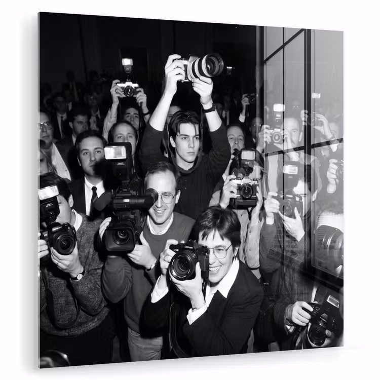 Fotografen - Menigte - Flitsers - Journalistiek plexiglas 5mm klein -zzzproduct_nieuw