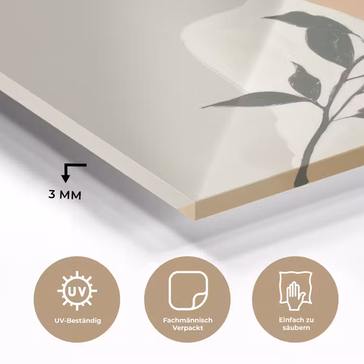Vrouw - Bloem - Geel - Minimalistisch plexiglas 5mm klein -wsfeer2_DE