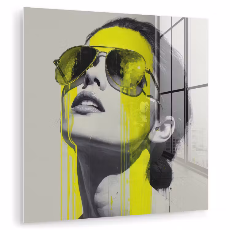Vrouw - Bril - Verf plexiglas 5mm klein -zzzproduct_nieuw