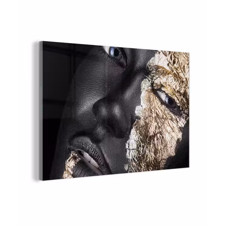 Vrouw - Goud - Zwart - Verf - Luxe plexiglas 5mm klein -sfeer1