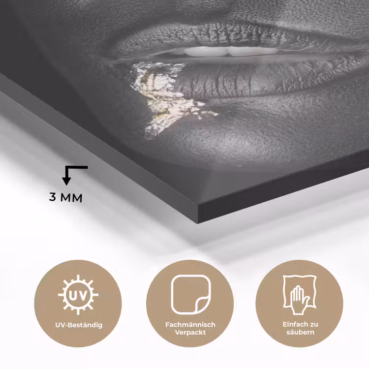Vrouw - Goud - Zwart - Verf - Luxe plexiglas 5mm klein -wsfeer2_DE