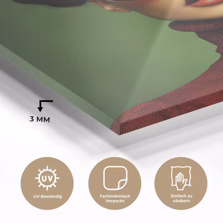 Vrouw - Groen - Bril - Aesthetic - Modern plexiglas 5mm klein -wsfeer2_DE