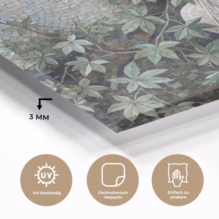 Vrouw - Klassiek - Mozaiëk - Natuur - Groen plexiglas 5mm klein -wsfeer2_DE