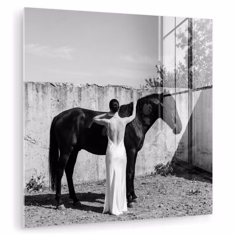Vrouw - Paard - Artistiek plexiglas 5mm klein -zzzproduct_nieuw