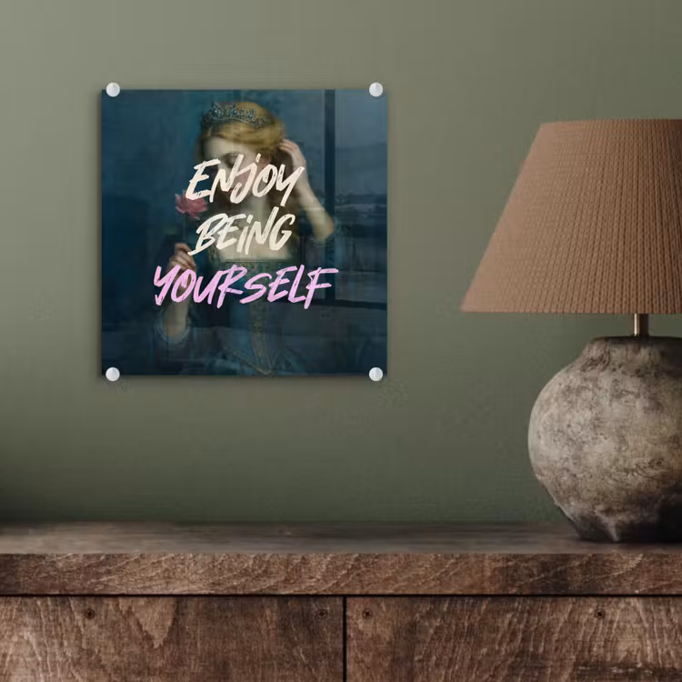 Vrouw - Roos - Quote plexiglas 5mm klein -sfeer3