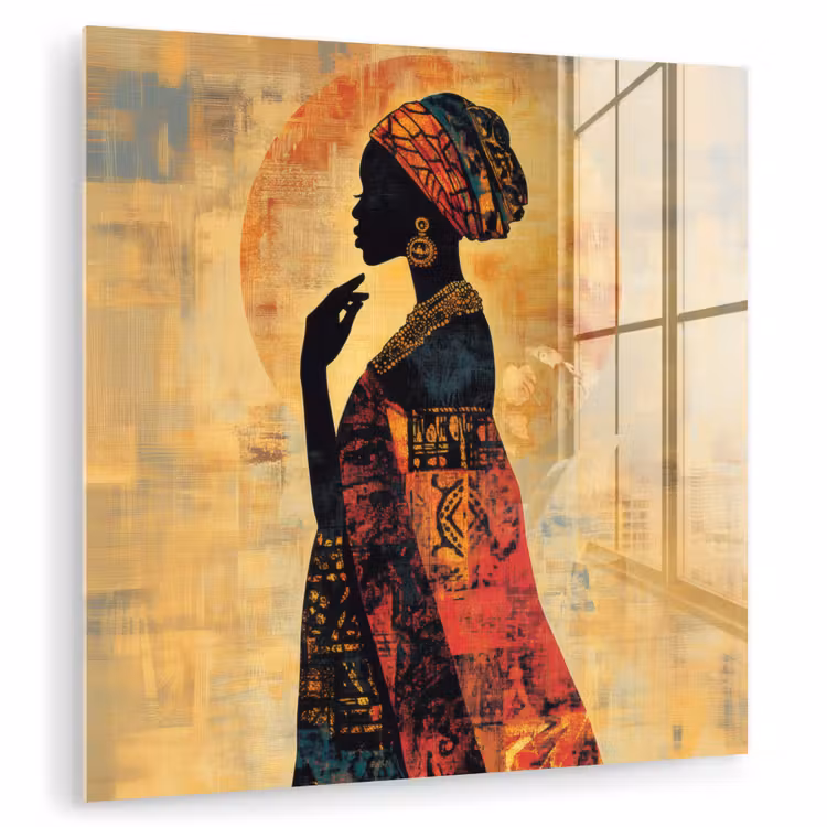 Vrouw - Silhouet - Patronen - Sierlijk plexiglas 5mm klein -zzzproduct_nieuw
