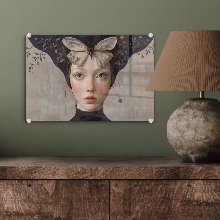 Woman - Butterfly - Art - Classic - Muted plexiglas 5mm klein -wsfeer2_DE