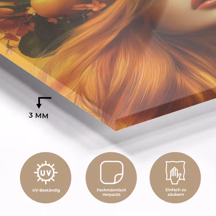 Vrouw - Citroenen - Bloesem - Geel plexiglas 5mm klein -wsfeer2_DE