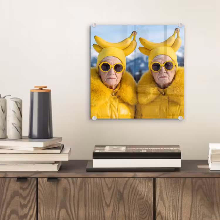 Vrouwen - Bananen - Geel plexiglas 5mm klein -sfeer1