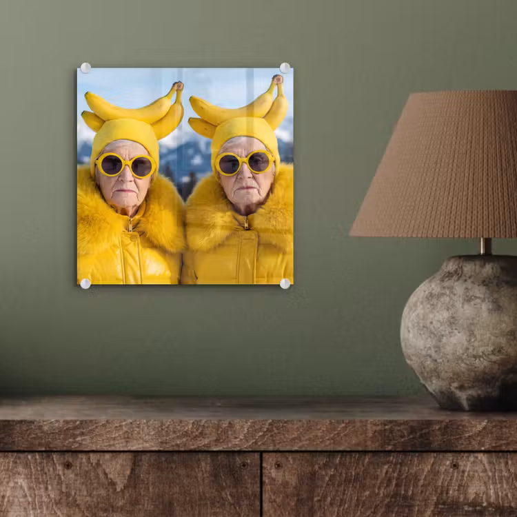 Vrouwen - Bananen - Geel plexiglas 5mm klein -sfeer3