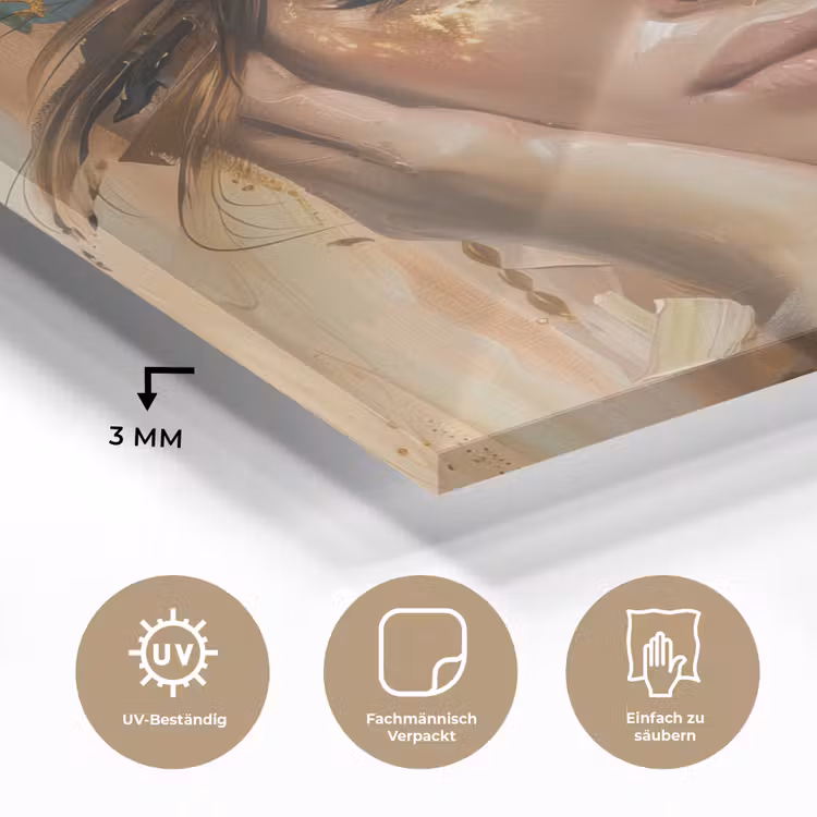Vrouwen - Portret - Luxe - Goud plexiglas 5mm klein -wsfeer2_DE