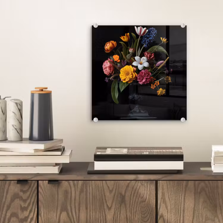 Lente - Bloemen - Klassiek - Vaas plexiglas 5mm klein -sfeer1