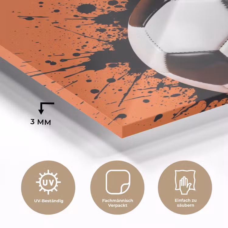 Voetbal - Verf - Sport - Oranje plexiglas 5mm klein -wsfeer2_DE