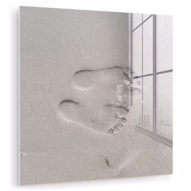 Voeten - Afdrukken - Zand plexiglas 5mm klein -zzzproduct_nieuw