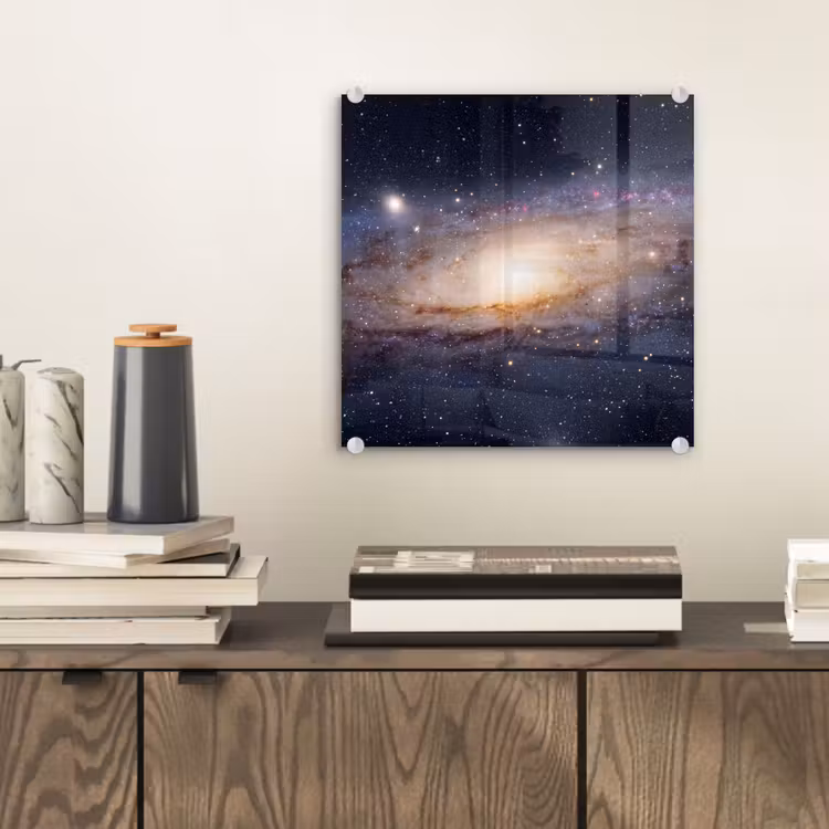 Glasbild - Galaxie – Weltraum – Kosmos - Sterrenstelsel - Ruimte - Kosmos plexiglas 5mm klein