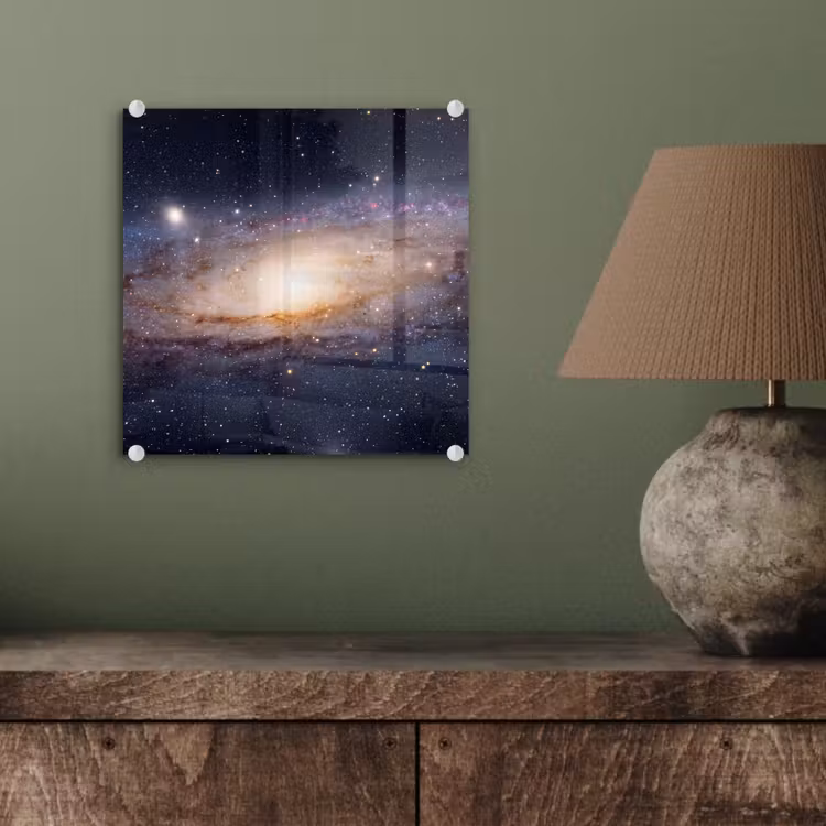 Glasbild - Galaxie – Weltraum – Kosmos - Sterrenstelsel - Ruimte - Kosmos plexiglas 5mm klein