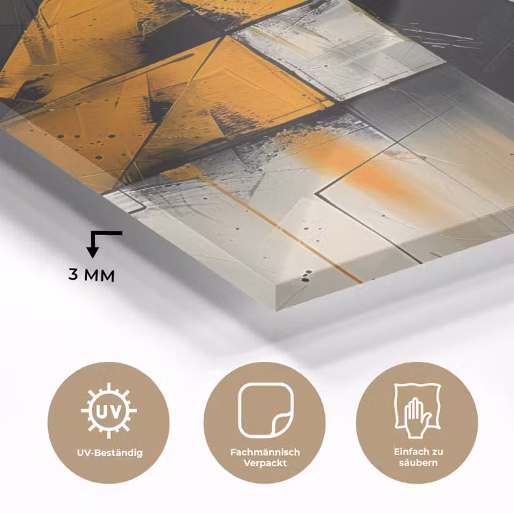 Geel - Abstract - Modern - Vormen plexiglas 5mm klein -wsfeer2_DE