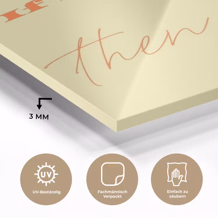 Geel - Oranje - if not now then when plexiglas 5mm klein -wsfeer2_DE