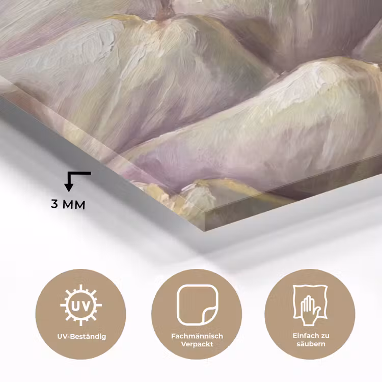 Glasbild - Gemüse – Stillleben – Gemälde - Groente - Stilleven - Schilderij plexiglas 5mm klein