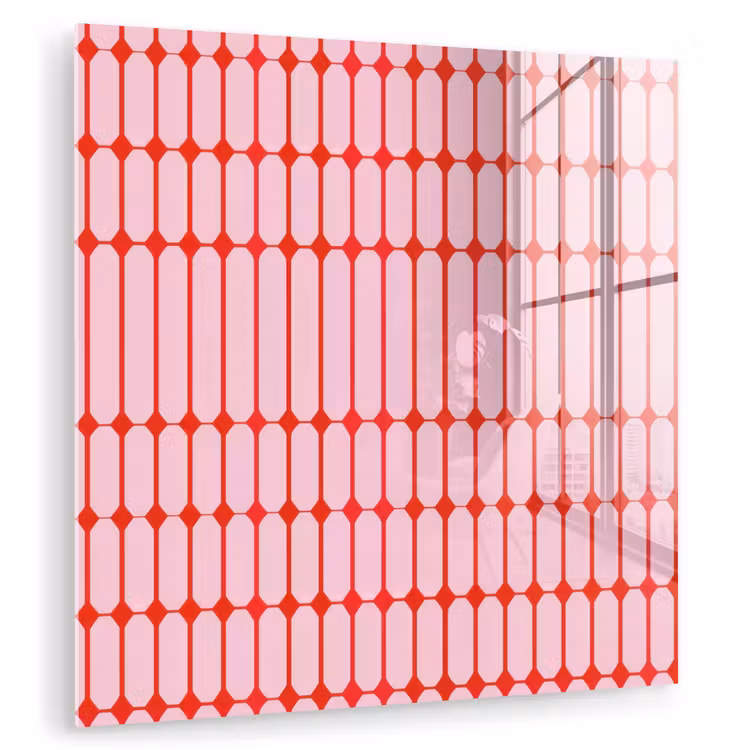 Geometrisch - Minimalistisch - Rood - Roze plexiglas 5mm klein 11 -zzzproduct_nieuw