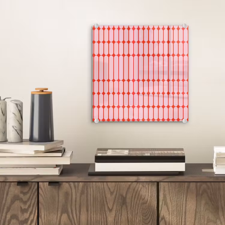 Geometrisch - Minimalistisch - Rood - Roze plexiglas 5mm klein 11 -sfeer1