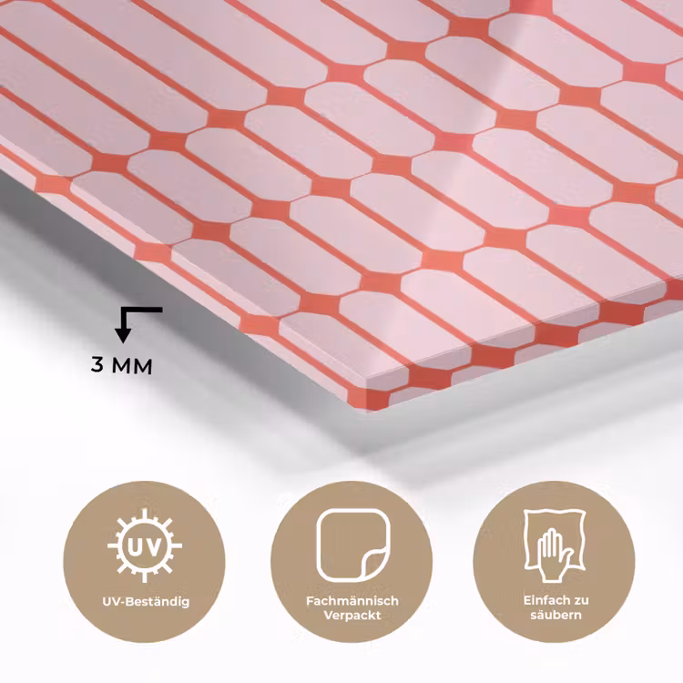 Geometrisch - Minimalistisch - Rood - Roze plexiglas 5mm klein 11 -wsfeer2_DE