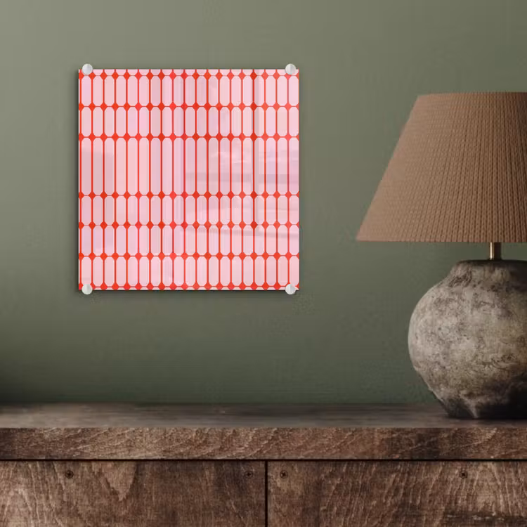 Geometrisch - Minimalistisch - Rood - Roze plexiglas 5mm klein 11 -sfeer3