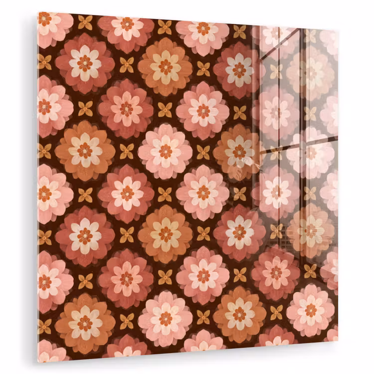 Geometrisch - Bloemen - Kleurrijk plexiglas 5mm klein 11 -zzzproduct_nieuw