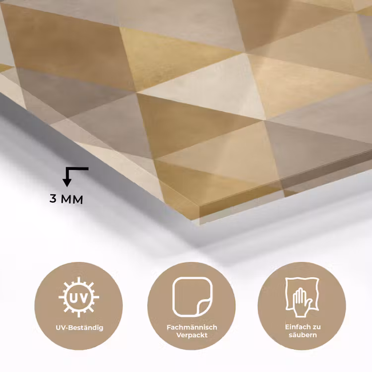 Geometrisch - Driehoek - Goud plexiglas 5mm klein 11 -wsfeer2_DE