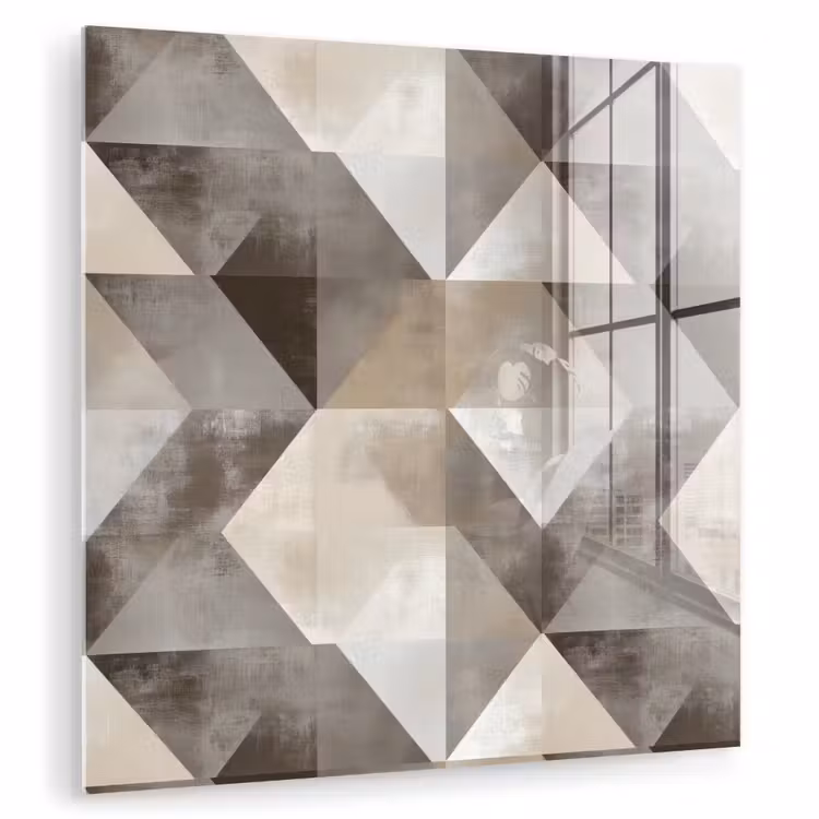 Geometrisch - Motief - Aardetinten plexiglas 5mm klein 11 -zzzproduct_nieuw