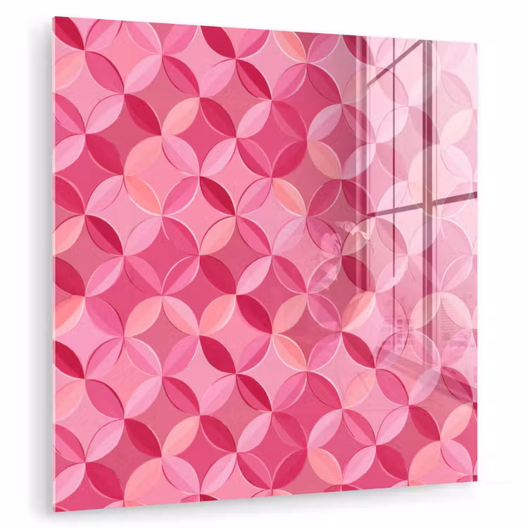 Geometrisch - Mozaïek - Modern - Roze plexiglas 5mm klein 11 -zzzproduct_nieuw