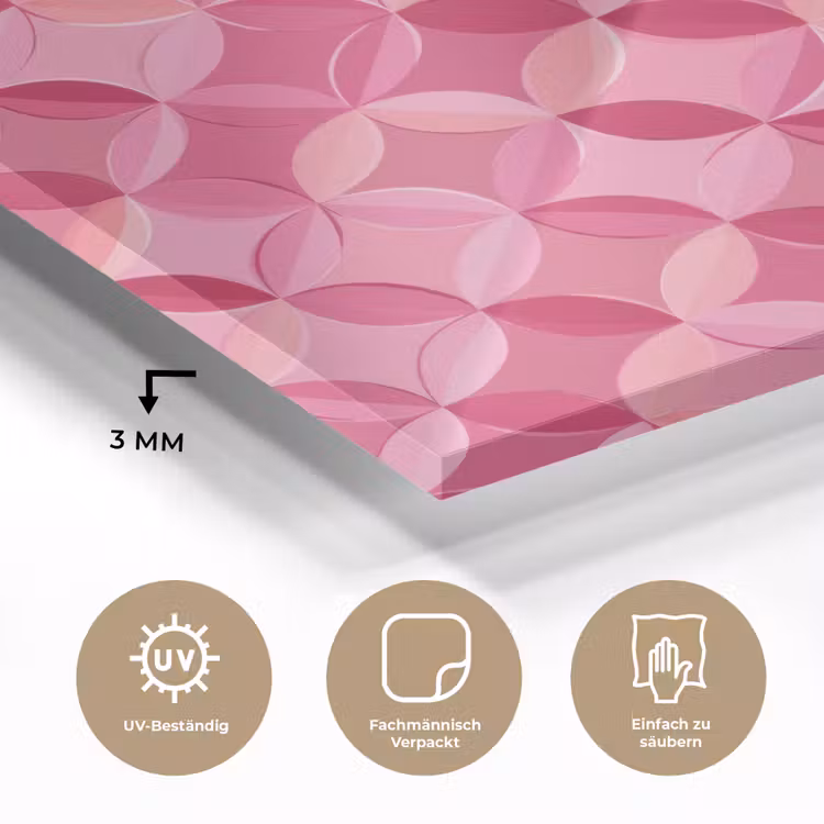 Geometrisch - Mozaïek - Modern - Roze plexiglas 5mm klein 11 -wsfeer2_DE