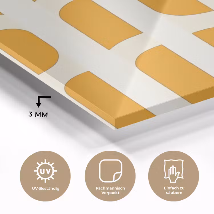 Geometrisch - Patroon - Geel - Roze plexiglas 5mm klein 11 -wsfeer2_DE