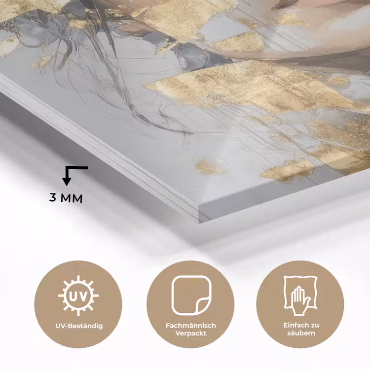 Sierlijk - Vrouw - Goud - Ogen plexiglas 5mm klein -wsfeer2_DE
