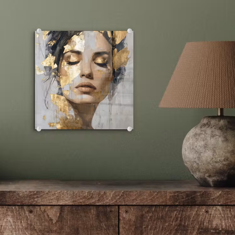 Sierlijk - Vrouw - Goud - Ogen plexiglas 5mm klein -sfeer3