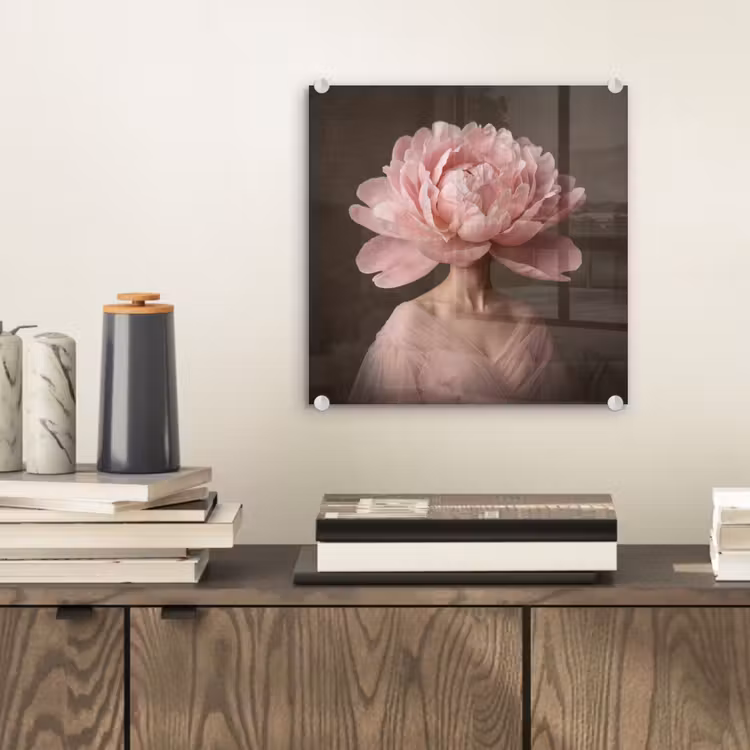 Gezicht - Roos - Roze plexiglas 5mm klein -sfeer1